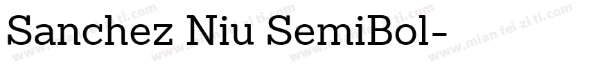 Sanchez Niu SemiBol字体转换